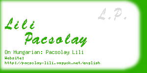 lili pacsolay business card